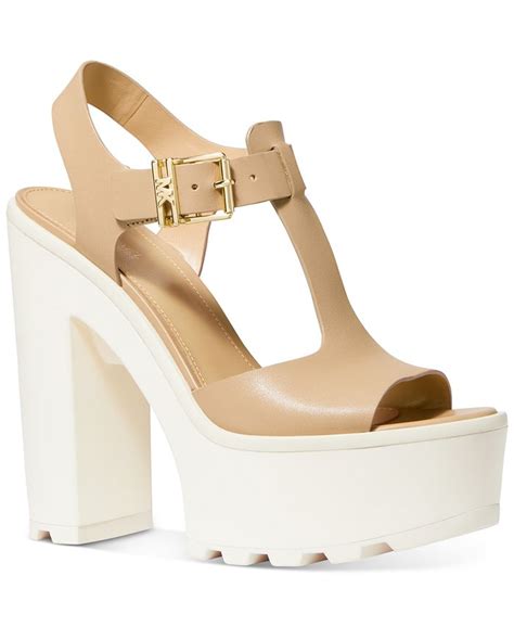 michael michael kors sinead leather platform dress sandals|Sinead Leather Platform Sandal .